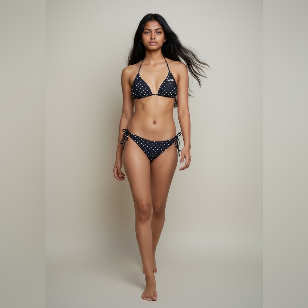 Moschino navy polka dot bikini